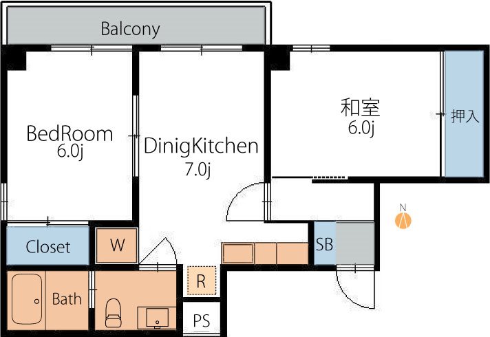 ロイヤルコスモ経堂 間取り図