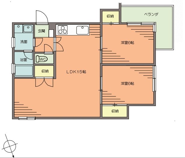 エルパティオ 208号室 間取り