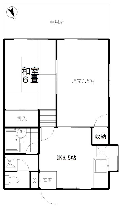 山田ハイツ 102号室 間取り