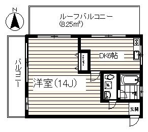 直井ビル 305号室 間取り
