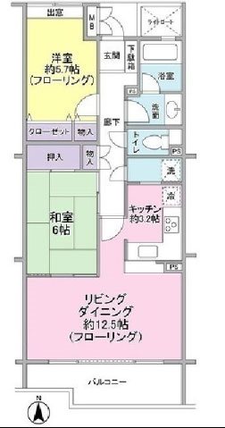 世田谷桜丘グレイスコート 203号室 間取り