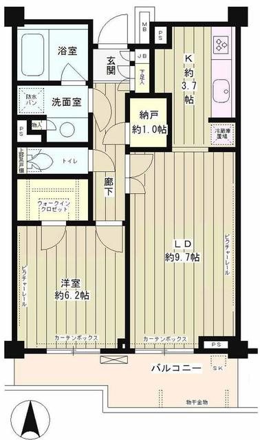 クラッサ成城 114号室 間取り