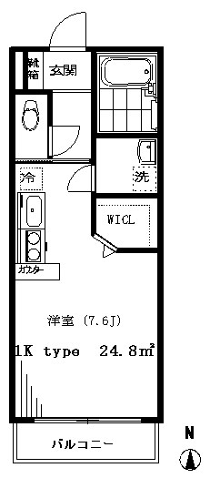 Ｋハウス桜丘 202号室 間取り