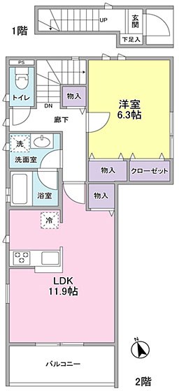コルティーレ経堂 間取り図