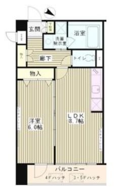 クロスフォート砧 209号室 間取り