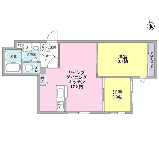 プレジオ桜丘 302号室 間取り