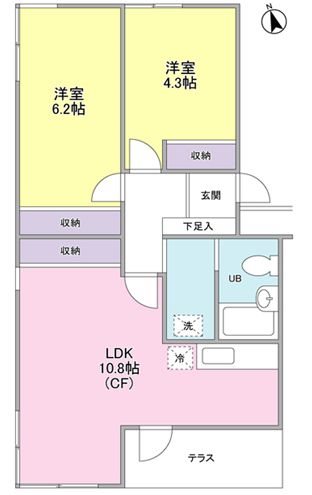 サンクテラス１ 104号室 間取り