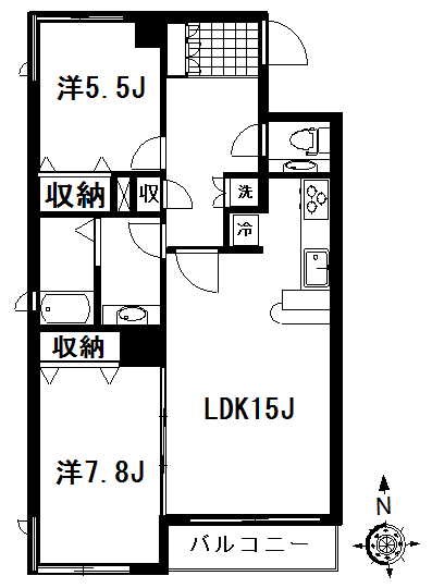 ベルデュール経堂 間取り図