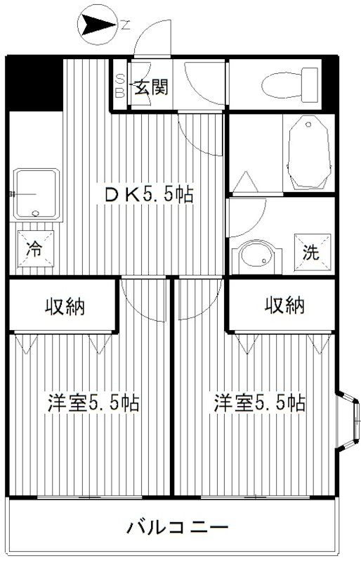 テラス桜丘 301号室 間取り
