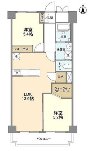 メゾン香葉 203号室 間取り