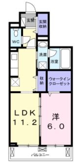 パークサイド十番山　経堂 103号室 間取り