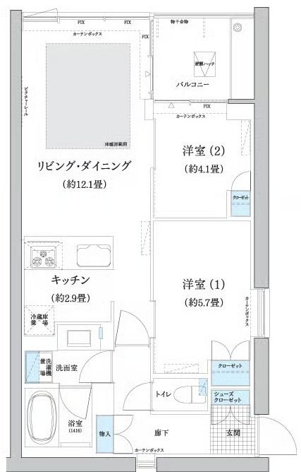 ガーデニエール砧ＷＥＳＴ 420号室 間取り