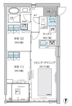 ガーデニエール砧ＷＥＳＴ 1013号室 間取り
