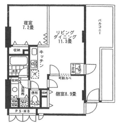 スペラール砧 304号室 間取り