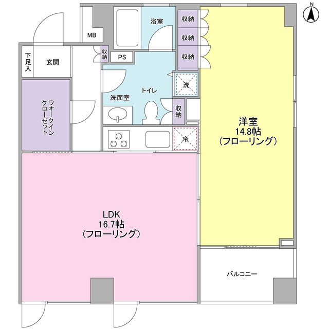 ポローニアハウス赤堤 401号室 間取り