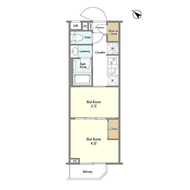 フレシア経堂 207号室 間取り