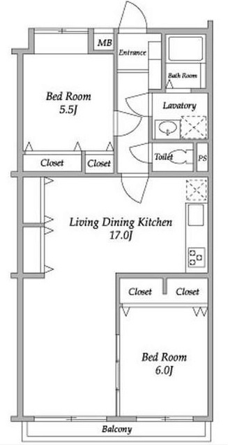 ガーデンハウス千歳船橋 204号室 間取り