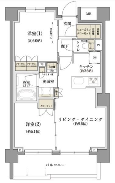 TENAS千歳船橋 205号室 間取り