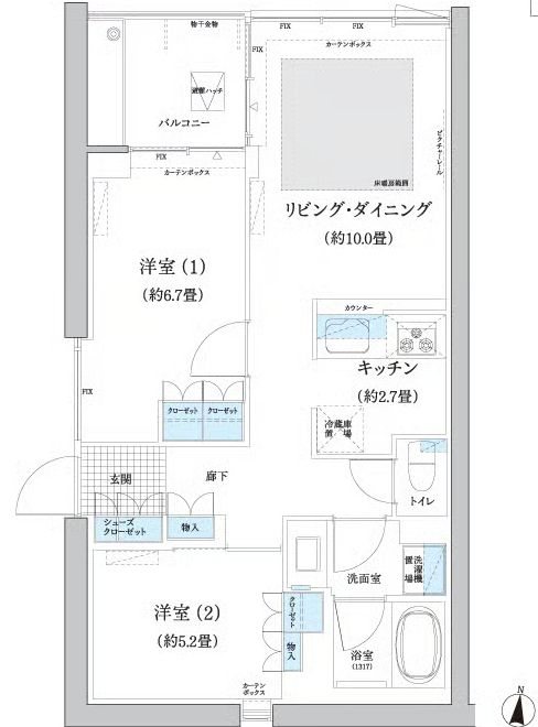 ガーデニエール砧ＷＥＳＴ 間取り図