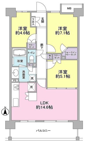 アンビエンテ経堂 間取り図