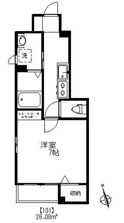 グレース 101号室 間取り