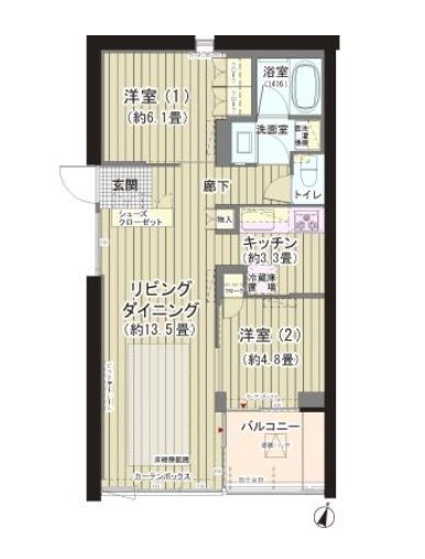 ガーデニエール砧ＷＥＳＴ 間取り図