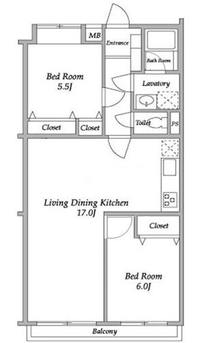 ガーデンハウス千歳船橋 110号室 間取り