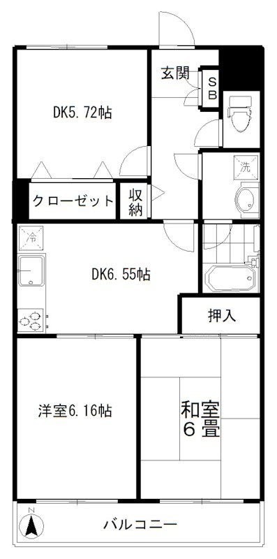 ルピナス桜丘 304号室 間取り