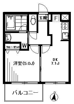 プレファシオ桜丘 101号室 間取り