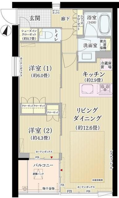ガーデニエール砧ＷＥＳＴ 間取り図