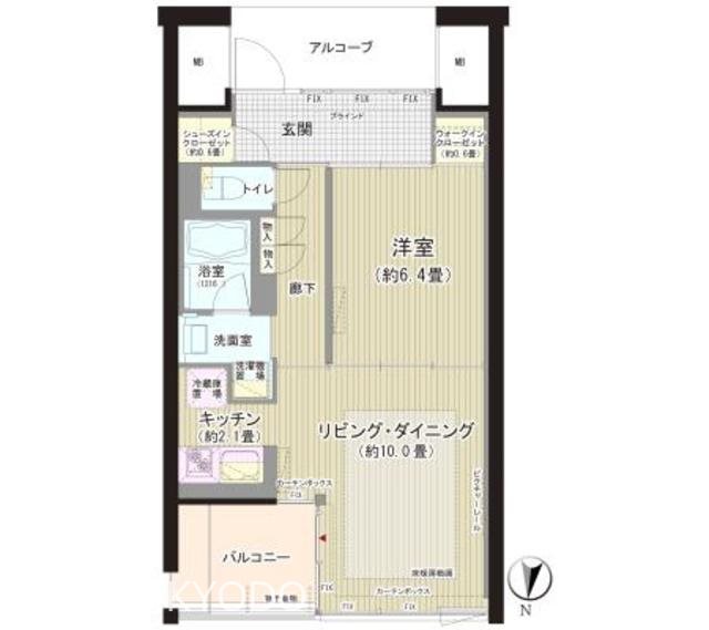 ガーデニエール砧ＷＥＳＴ 211号室 間取り