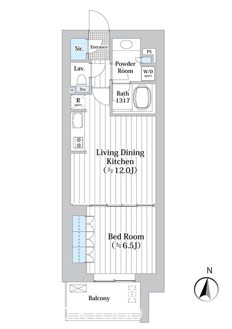 アビティグランデ砧 2410号室 間取り