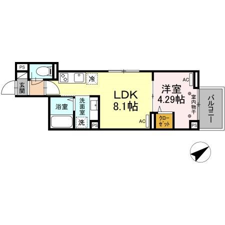 ルリアン船橋 305号室 間取り