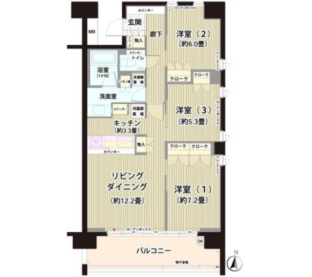 ガーデニエール砧レジデンス 間取り図