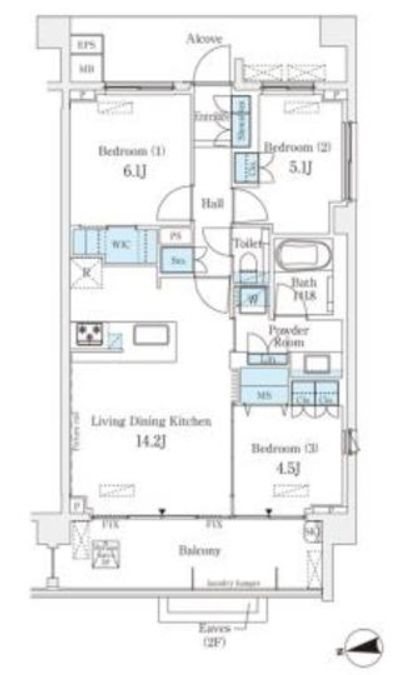 ライトテラス世田谷区砧 間取り図