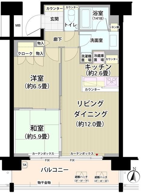 ガーデニエール砧レジデンス 705号室 間取り