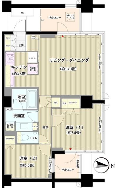 ガーデニエール砧レジデンス 間取り図