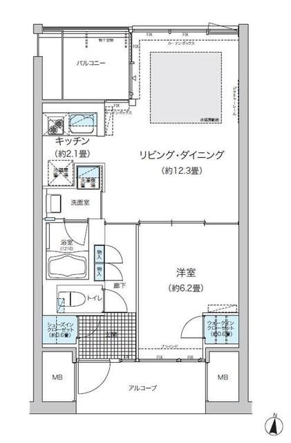 ガーデニエール砧ＷＥＳＴ 219号室 間取り