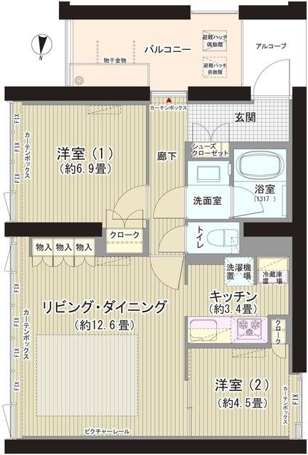 ガーデニエール砧ＷＥＳＴ 間取り図
