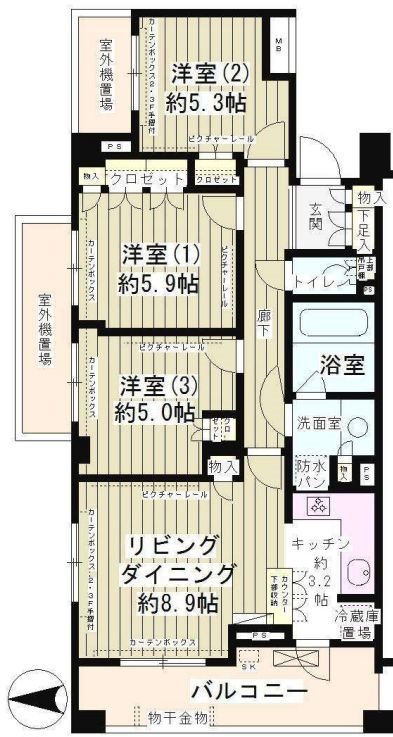 クラッサ成城 間取り図