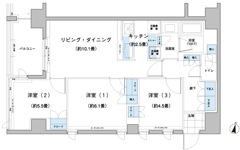 ガーデニエール砧レジデンス 420号室 間取り