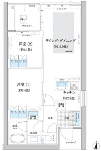 ガーデニエール砧ＷＥＳＴ 917号室 間取り