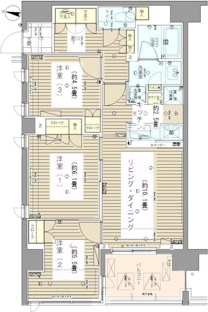ガーデニエール砧レジデンス 319号室 間取り
