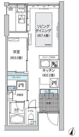 ガーデニエール砧ウエスト 429号室 間取り
