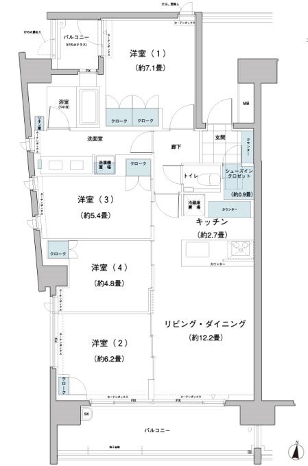 ガーデニエール砧レジデンス 601号室 間取り