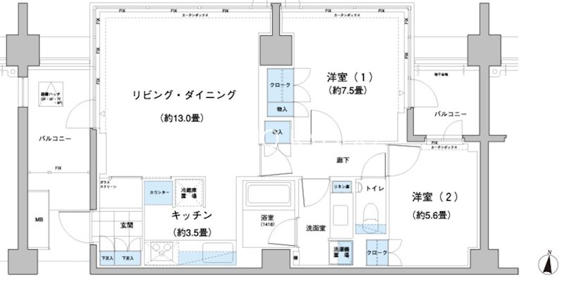 ガーデニエール砧レジデンス 間取り図