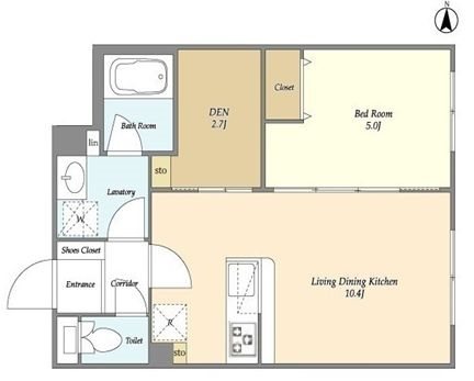ウェルスクエアイズム下北沢WEST 102号室 間取り