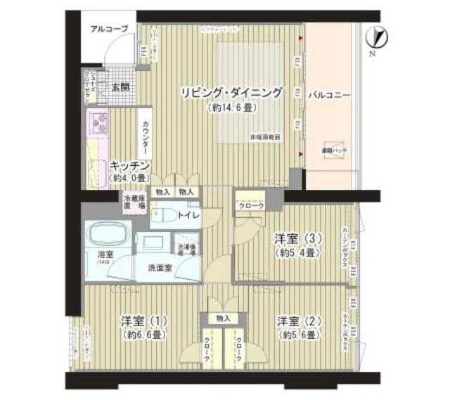 ガーデニエール砧ＷＥＳＴ 324号室 間取り