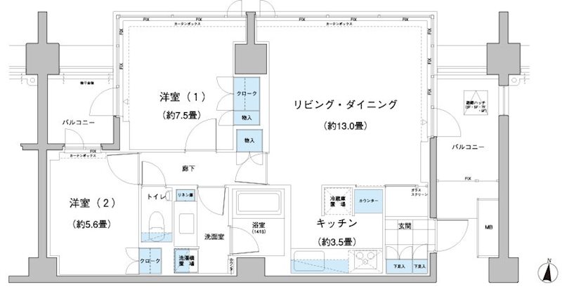 ガーデニエール砧レジデンス 809号室 間取り