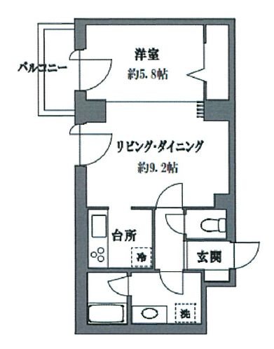 ル　モンド世田谷 203号室 間取り